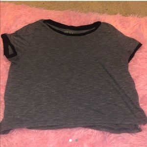 Gray crop top